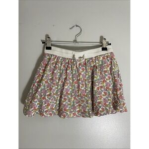 Old Navy Girls Ivory Floral Jersey Knit Skort Size M 8 Pink Yellow Blue Flowers